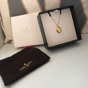 Kate Spade lower case  D monogram necklace